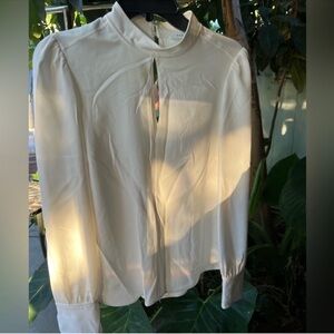 A.L.C. High collar long sleeve blouse